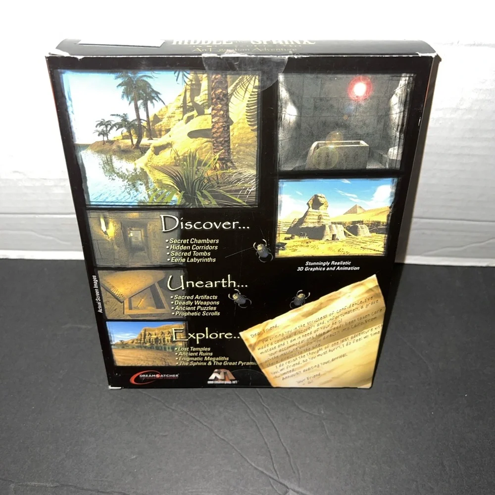 Riddle of the Sphinx: An Egyptian Adventure (PC, 2000) Big Box PC Game Complete